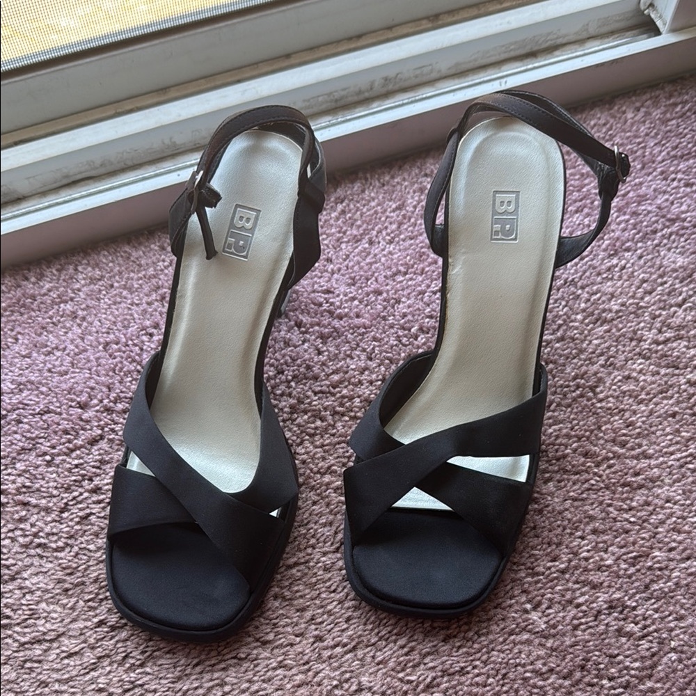 B.P. Black Strappy Heels